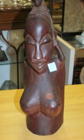 Wood Carving of Tribal Woman