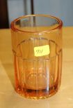 Heisey Amber Tumbler, signed