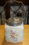 Wave Crest Floral Design Biscuit Jar