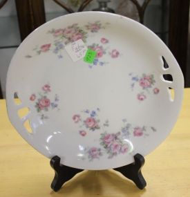 German Hand Painted Floral Pattern Plate