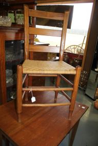 Cane Bottom Ladder Back Chair