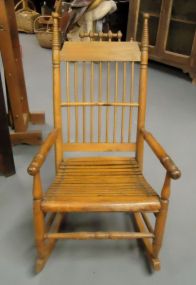Spindle Back Rail Seat Rocking Chair