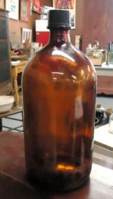 Large Brown Tone Medicine Bottle