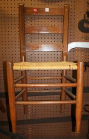 Cane Bottom Ladder Back Chair with Pegs