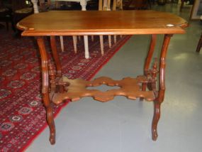 Victorian Parlor Table with Shelf