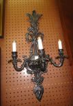 Metal Three Arm Wall Sconce