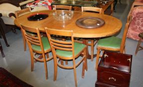 Mahogany Table with Six Chairs