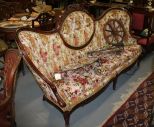 Walnut Victorian Cameo Back Sofa