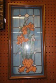 Framed Stained Glass Flower