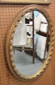 Gold Framed Oval Mirror