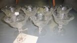 Set of Seven Heisey Crystal 