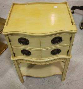 Chippendale Style Two Drawer Bedside Table