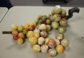 Group of Painted Marble Grapes