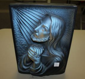 Ceramic Plaque of Jesus Praying