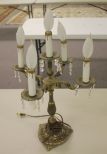 Brass Five Light Candelabra Style Lamp