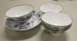Four Blue and White Rice Bowls, Japanese Bowl