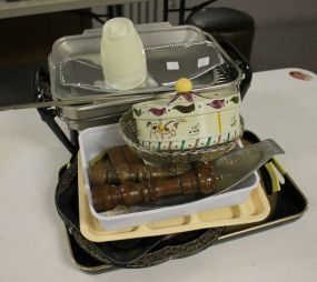 Kitchen Items Including Electric Grill and Trays.