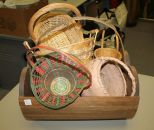 Wood Heart Magazine Holder with Baskets