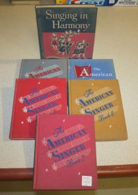 Group of Five 1944 American Singer Books, and Singing in Harmony 1951