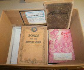 Group of Books 1960s Gospel Paper hymn book, several early 1900s song books, 
