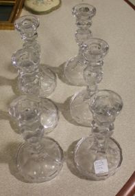 Set of Six Glass Candlesticks 7