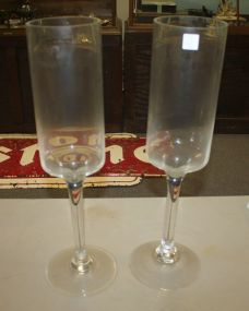 Tall Glass Candleholders