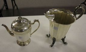 Silverplate Pitcher and Small Coffee Pot 8