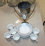 Set of Six Demi-tesse Cups and Saucers, 1923 Rotary Cup