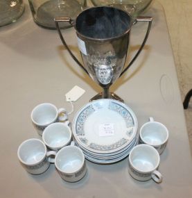 Set of Six Demi-tesse Cups and Saucers, 1923 Rotary Cup