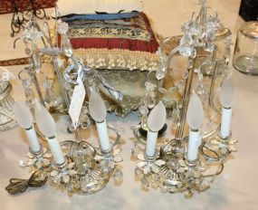 Two Decorative Candlestick Lamps (one needs repair)