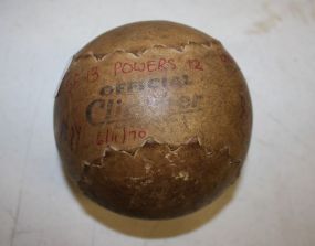 Antique Official Clincher Softball With signatures some being Graham Mitchell, Ed Glod, E.J. Bosw 5