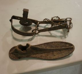 Iron Shoe and Rusted Animal Trap