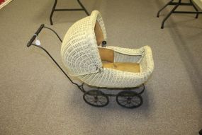 Antique Wicker Doll Buggy 27