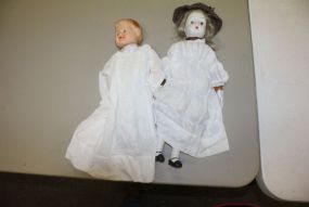 Porcelain Doll and Plastic Doll
