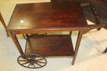 Oak Vintage Tea Cart 32