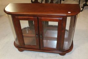 Two Door Curved Curio Cabinet with one interior shelf, 41