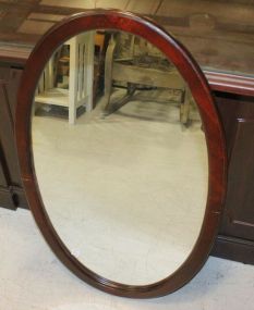 Oval Wood Frame Mirror 22
