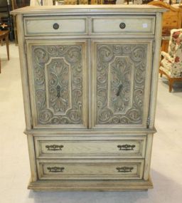 Carved Cabinet with Drawer