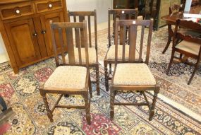 4 Oak Barley Twist Chairs 37