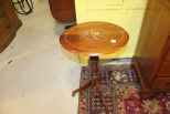 Mahogany Oval Plant Stand 29