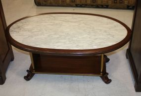 Marble Top Coffee Table with shelf, 45