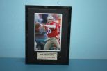 Joe Montana Autographed Wall Plaque serial: A216820