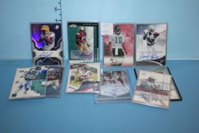 Ten Autographed Football Cards Kyle Brandy, Arnold Jackson, Ben Snell, James Casey, Da'Quan Bowers, Troy Edwards, Skylar Green, Craig Davis, Travis Mnior, Shawn King.