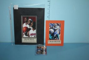 Chad Henne Autograph, Miami Heat Big Three Portrait, Tim Tebow and Jevan Snead Card Chad Henne Autograph, Miami Heat Big Three Portrait, Tim Tebow and Jevan Snead Card