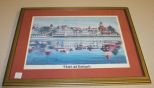 Hotel Del Coronado Print 518/1500, signed twice Sue Tushingham McNary 1985