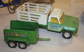 Vintage Metal Truck and Trailer Toy Made in U.S.A.