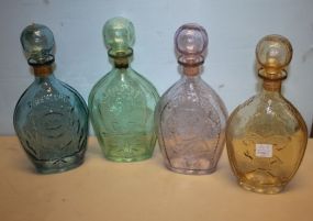 Group of Four Vintage Lord Calvert Canadian Whiskey Decanters