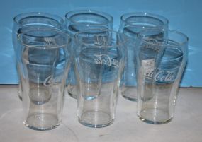 Set of Six Vintage Coca-Cola Glasses
