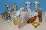 Pair of Lefton China Bud Vases, Lefton China Figurines, Lefton China Shoe and Other 