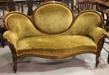 Walnut Victorian Cameo Back Sofa